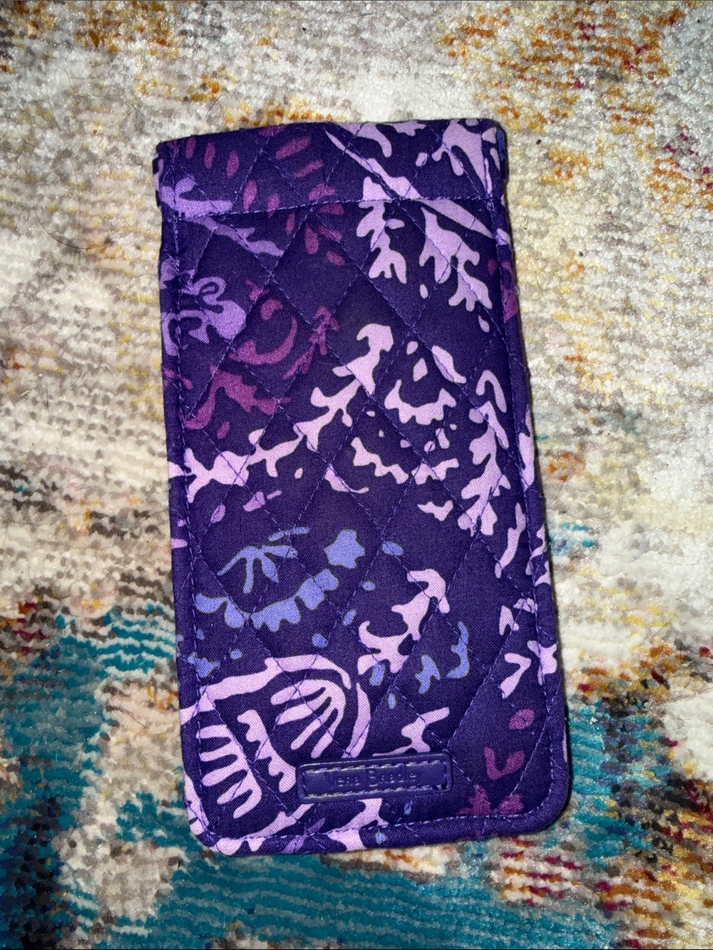 Vera Bradley Slim Eyeglass Soft Case Paisley Amethyst